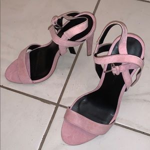 Pink Rebecca Minkoff strappy sandals